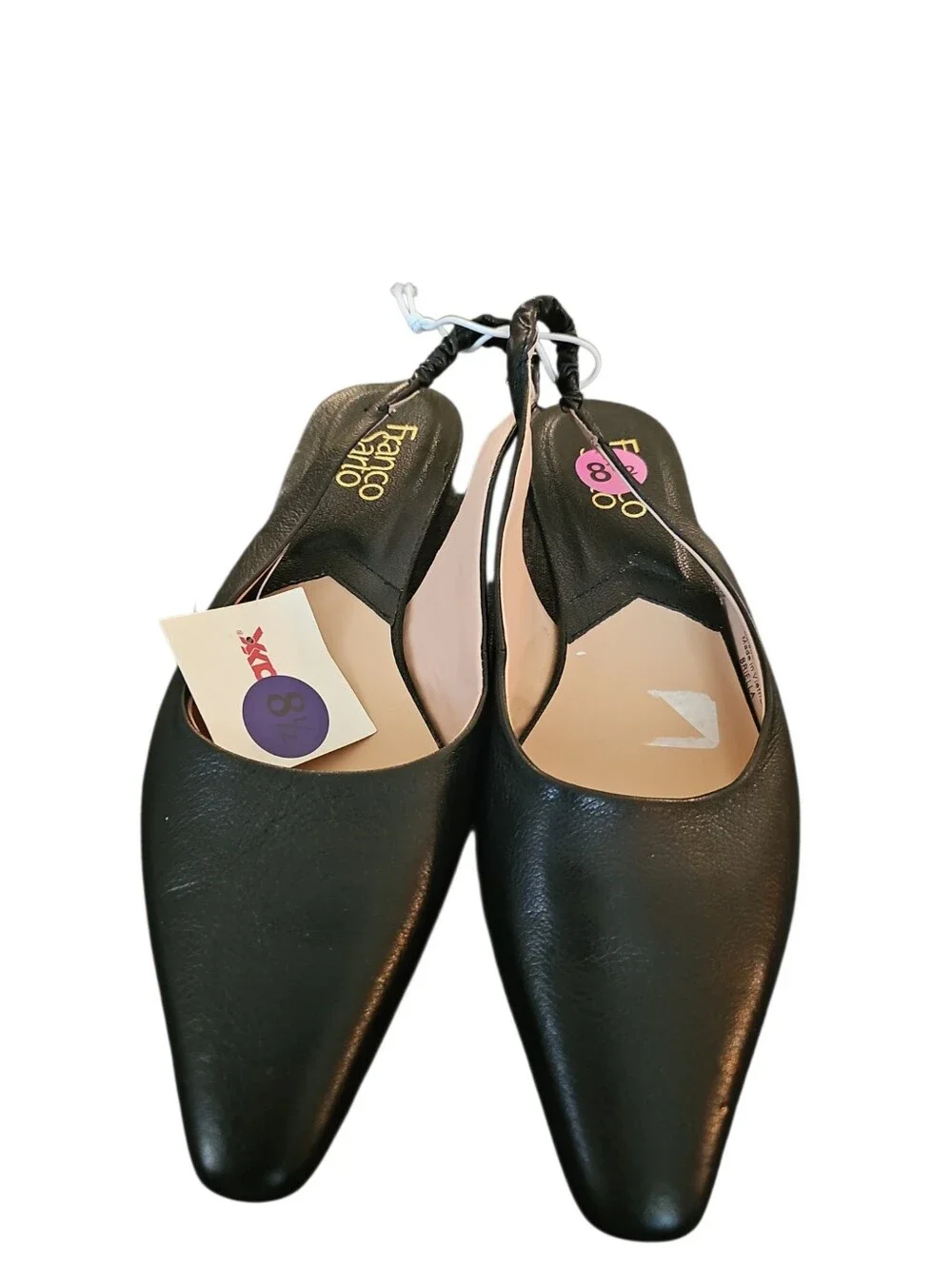 Franco Sarto Women's Briella Ballet Classic Black Slingback Pointed Toe Flat 8.5